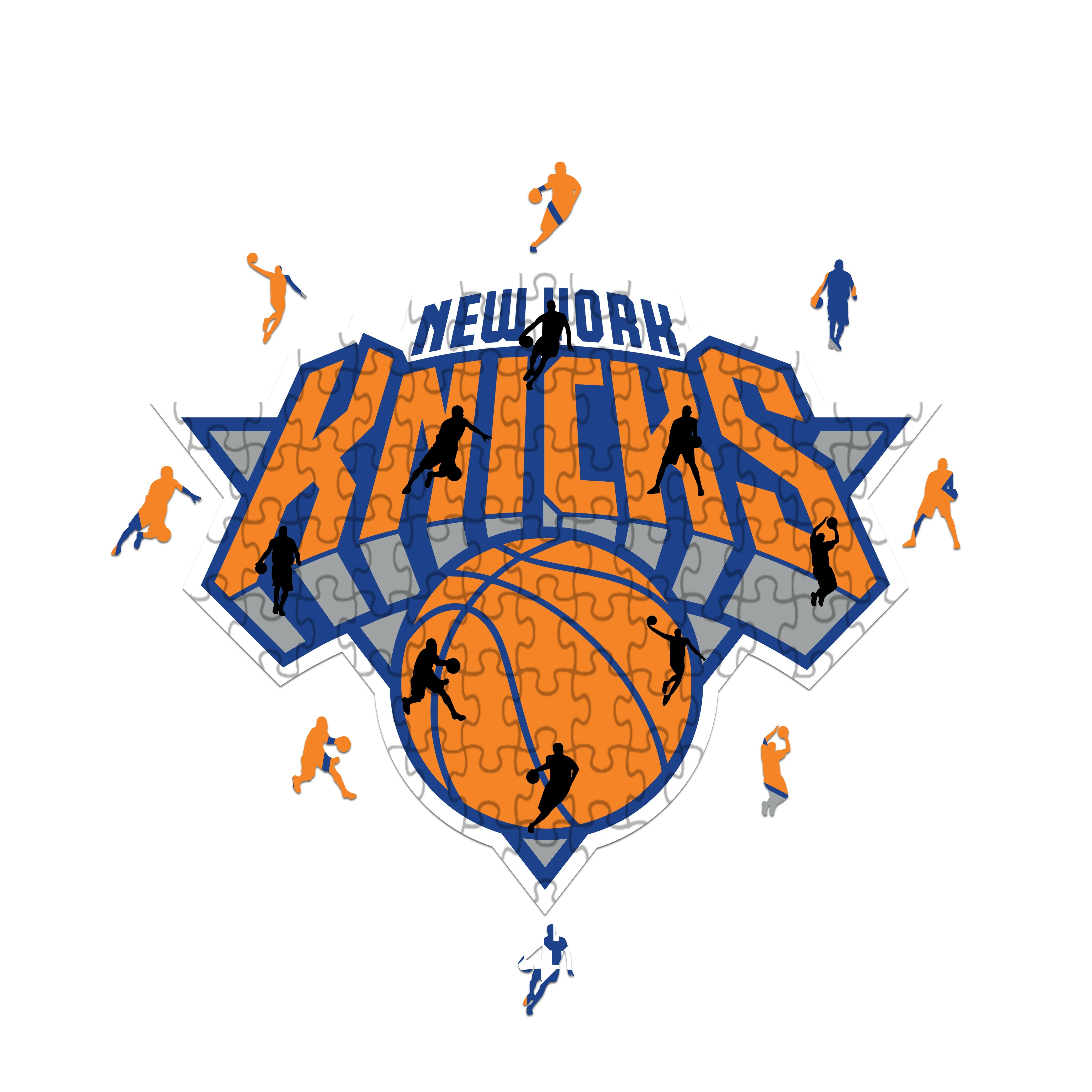 New York Knicks Logo  - Wooden Puzzle