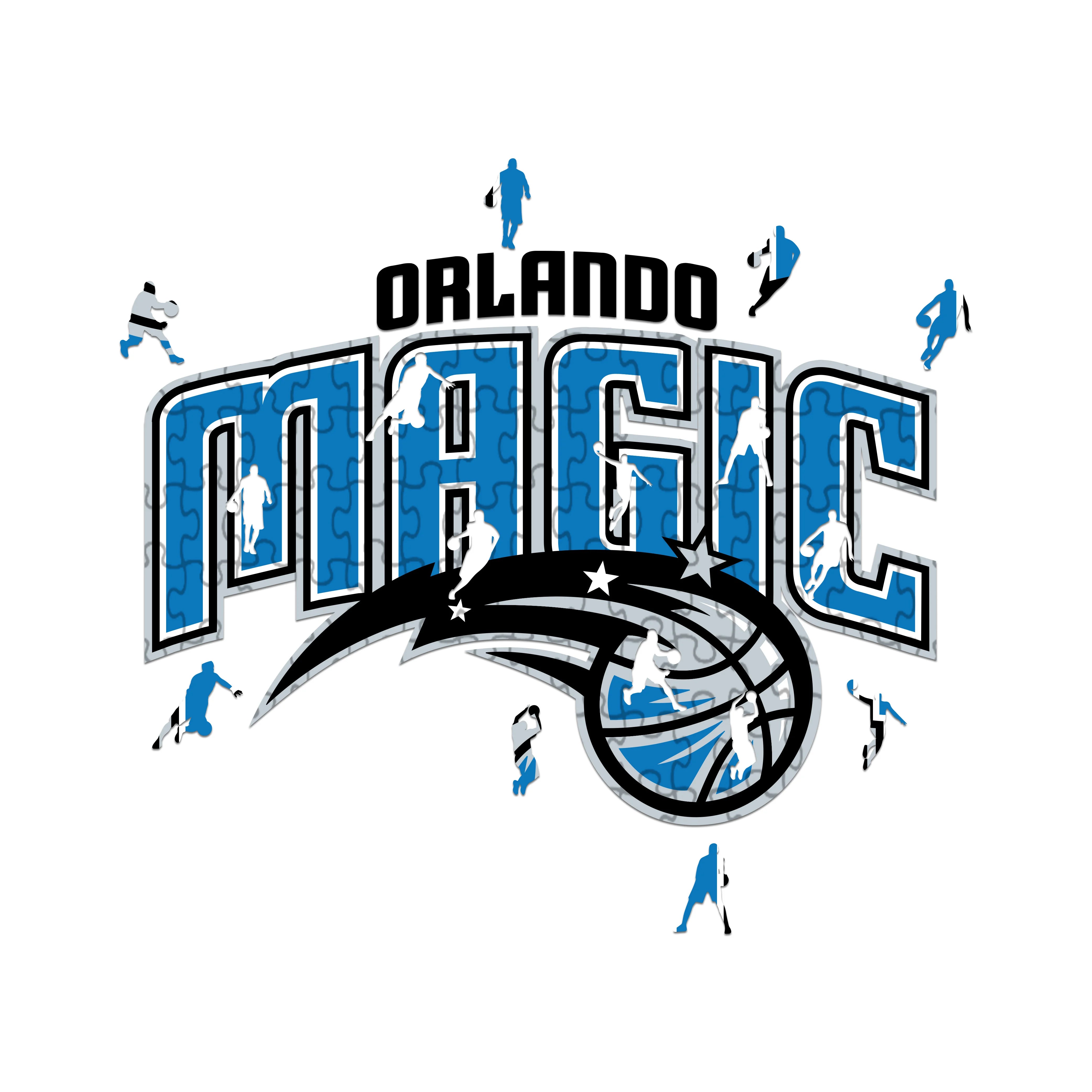 Orlando Magic Logo  - Wooden Puzzle