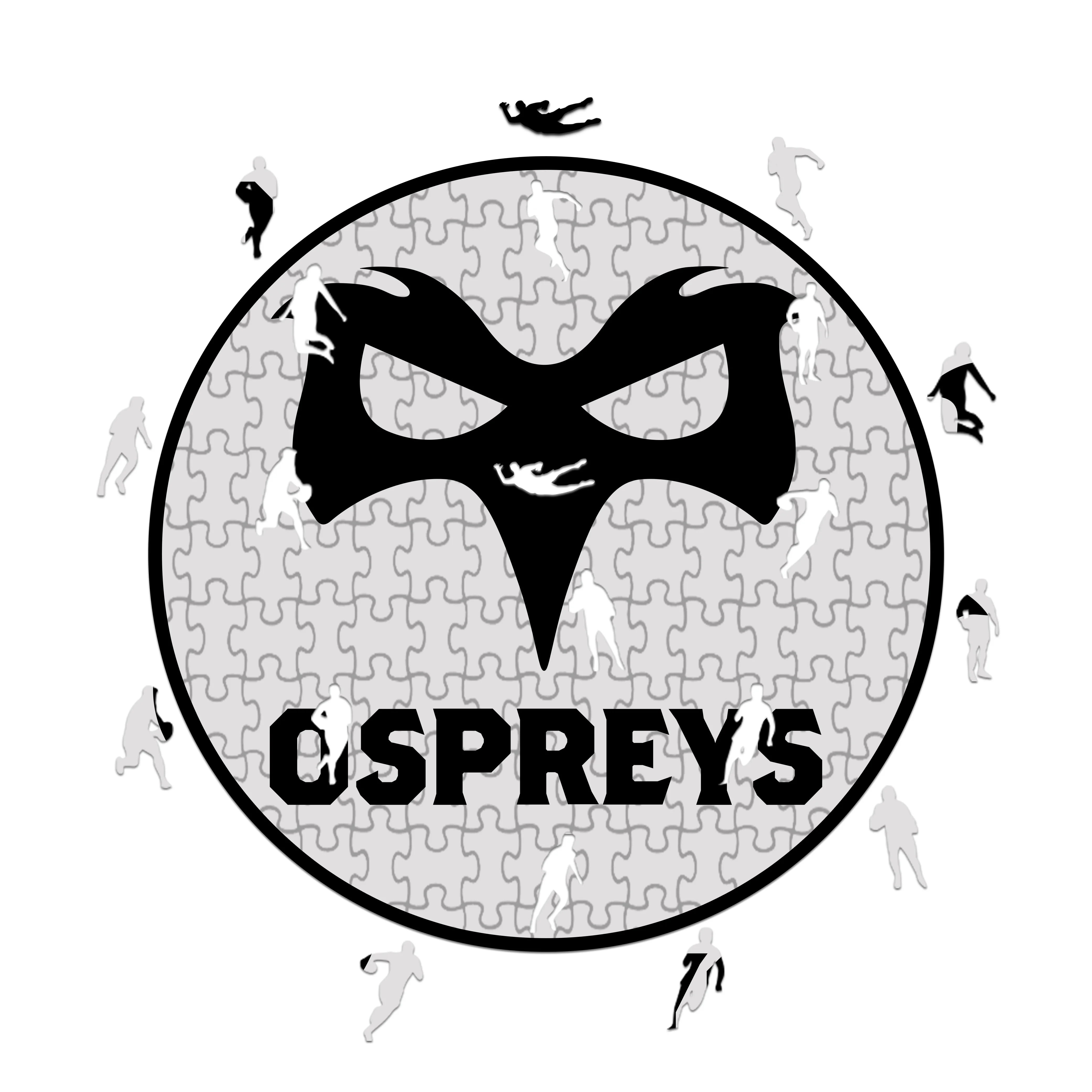 Logotipo de Ospreys: rompecabezas de madera