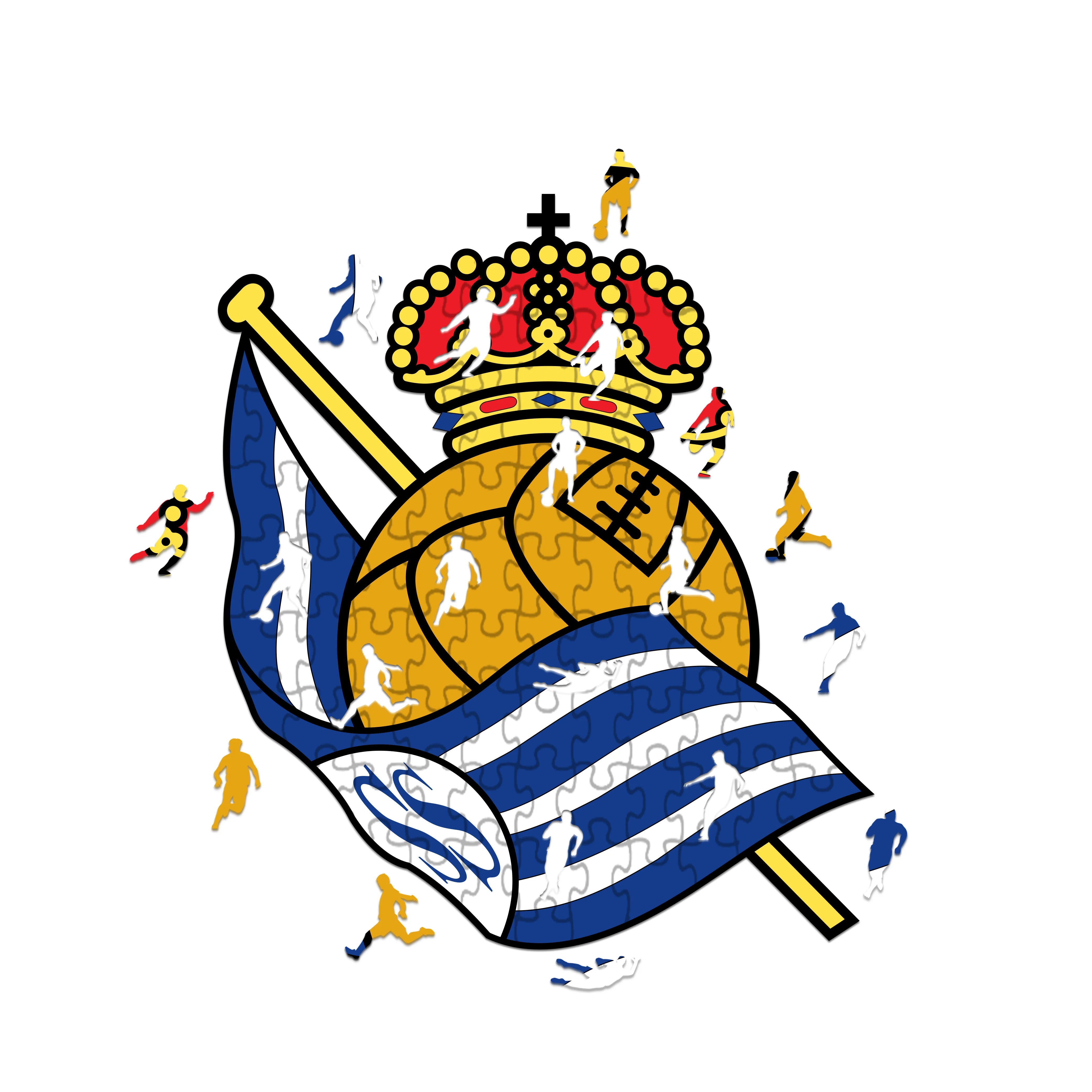 Real Sociedad Logo - Wooden Puzzle